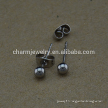 BXG023 Stainless Steel Round ball Posts Pin earring stud Nickel Free earring findings for Jewelry-Making